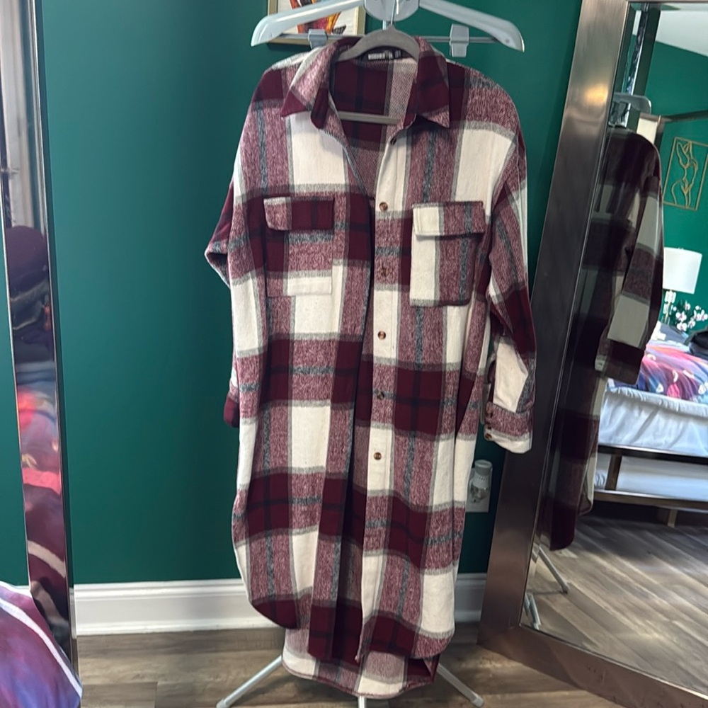 Plaid oversized dress